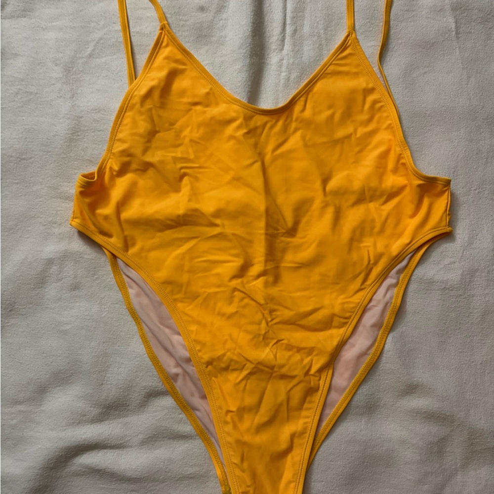 Vibrant Yellow Womens One Piece Swimsuit